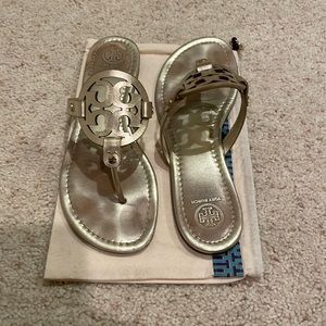 Tory Burch Gold Metallic Miller Sandals